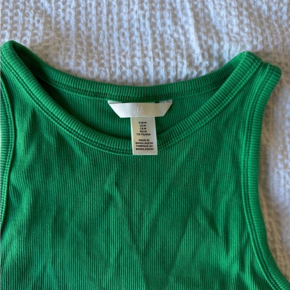 H&M Green Ribbed Basic Tank Top - Picture 6 of 6